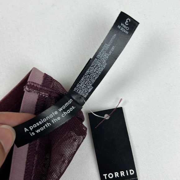 Torrid Curve New Women’s 3X Lace Velvet Thong - Picture 5 of 5